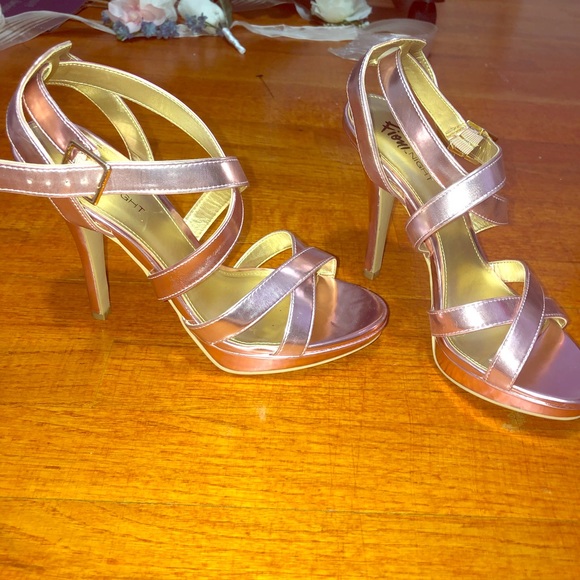 rose gold 4 inch heels